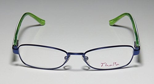 THALIA SODI Thalia Fiel Womens/Ladies Rx-able Upscale Designer Designer Full-rim Eyeglasses/Glasses (47-15-125, Navy / White / Green) - Image 3
