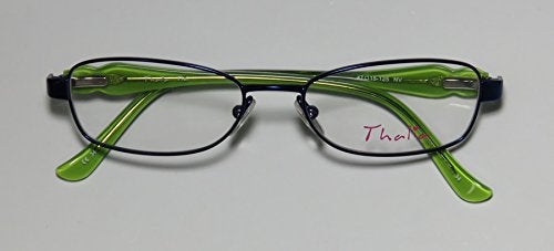 THALIA SODI Thalia Fiel Womens/Ladies Rx-able Upscale Designer Designer Full-rim Eyeglasses/Glasses (47-15-125, Navy / White / Green) - Image 2
