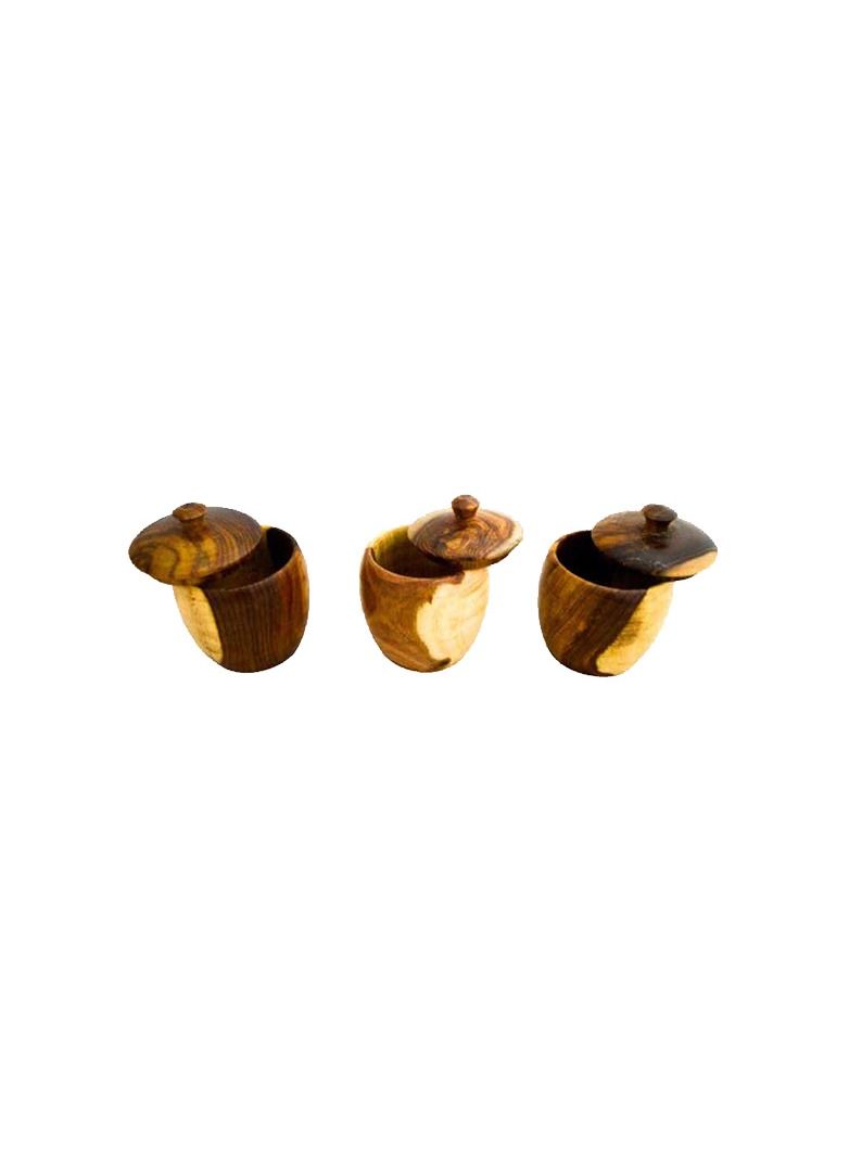 Egypt Antiques Spice set 3 pieces handmade from healthy wood 100% natural  - Image 4