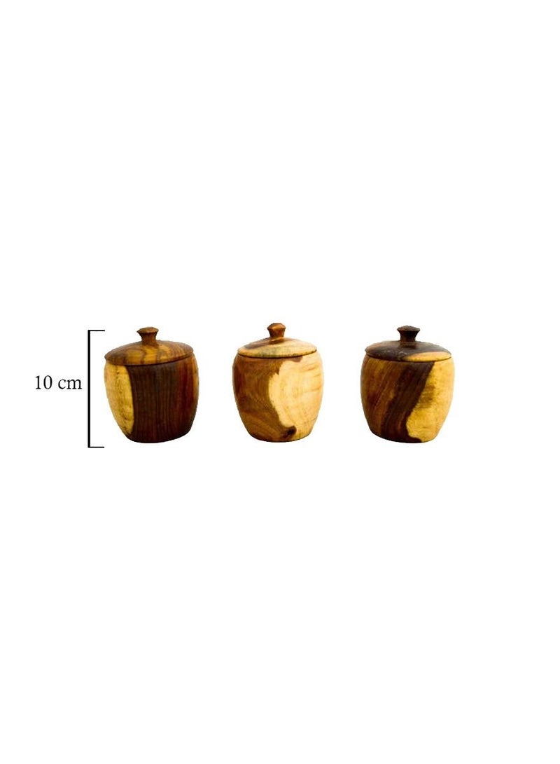 Egypt Antiques Spice set 3 pieces handmade from healthy wood 100% natural  - Image 3