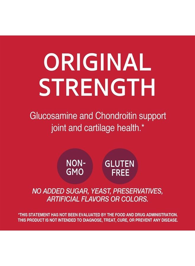 Glucosamine/Chondroitin, Original Strength, 250 mg / 200 mg, 200 Easy to Swallow Capsules
