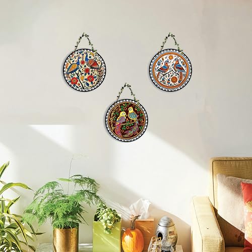 Giftplease Madhubani Wall Hangings for Home Decoration | Home Decor Items for Living Room | Decorative Items for Home | Interior Decoration Items (Pattern-01) - Image 2