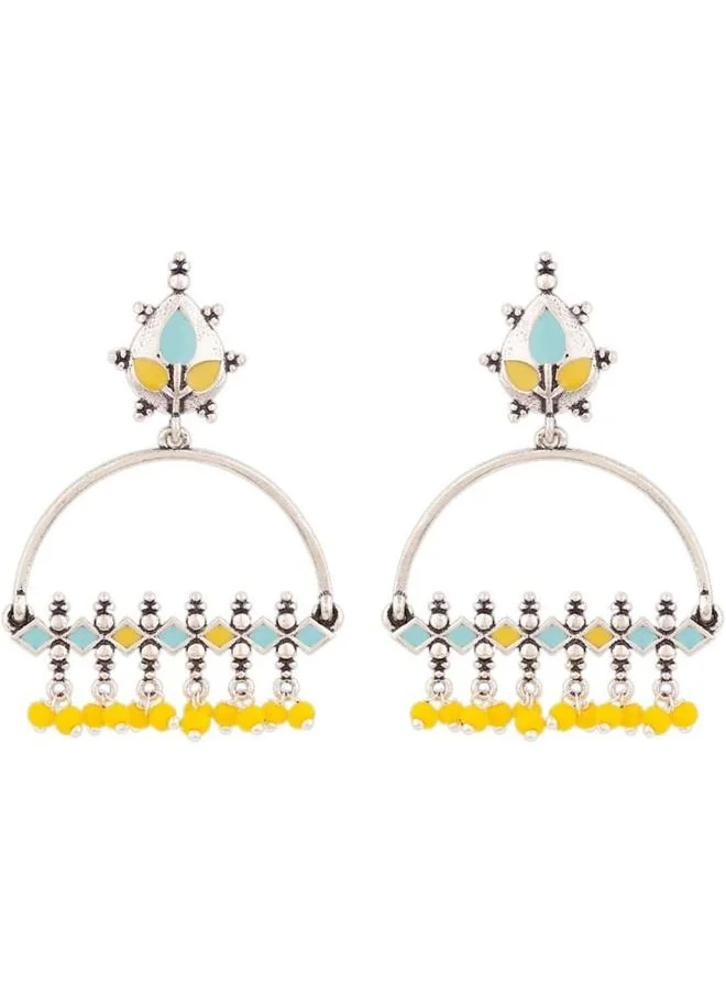 VOYLLA Bagh E Fiza Yellow Beads Earrings