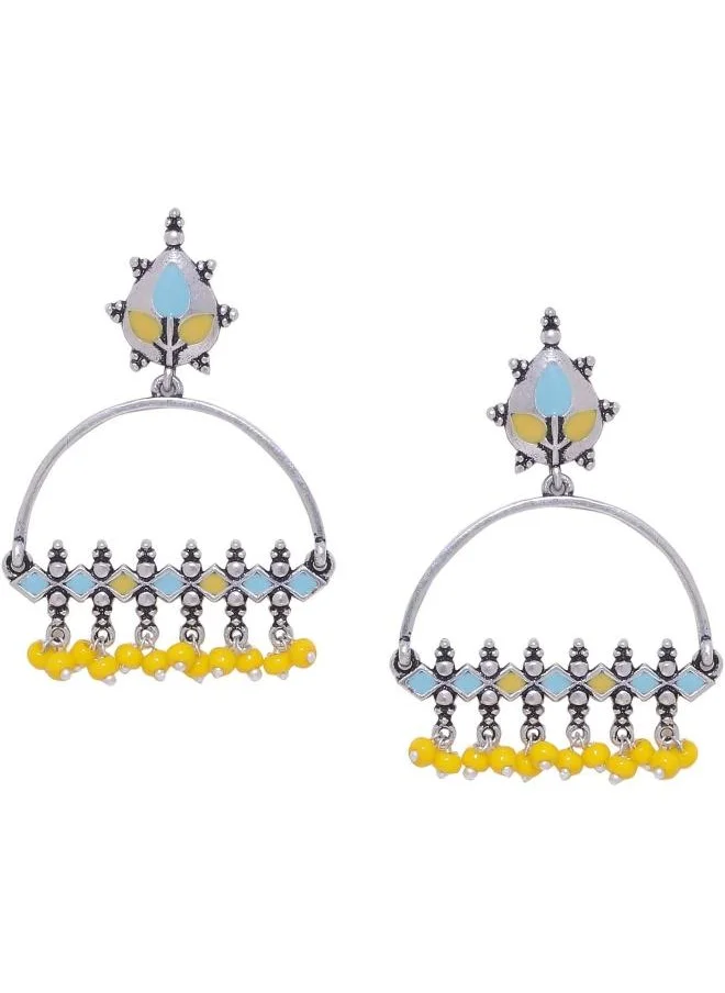 VOYLLA Bagh E Fiza Yellow Beads Earrings