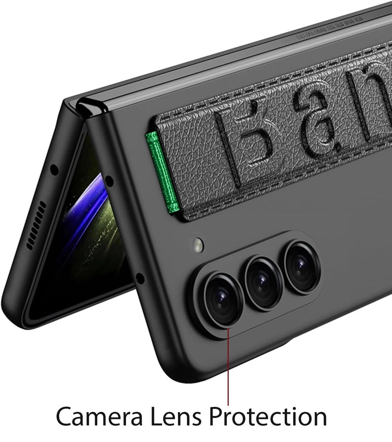 Kapa Shockproof Protective Band Back Cover for Z Fold 5 | Wrist Strap Case Full Body Case, Black - Image 5