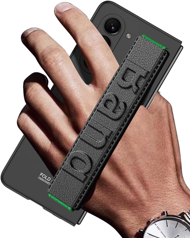 Kapa Shockproof Protective Band Back Cover for Z Fold 5 | Wrist Strap Case Full Body Case, Black - Image 3