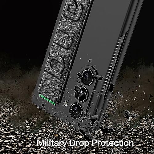 Kapa Shockproof Protective Band Back Cover for Z Fold 5 | Wrist Strap Case Full Body Case, Black - Image 2