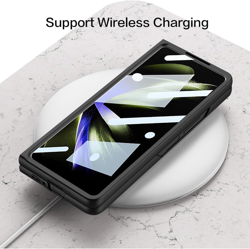 Kapa Shockproof Protective Band Back Cover for Z Fold 5 | Wrist Strap Case Full Body Case, Black - Image 4