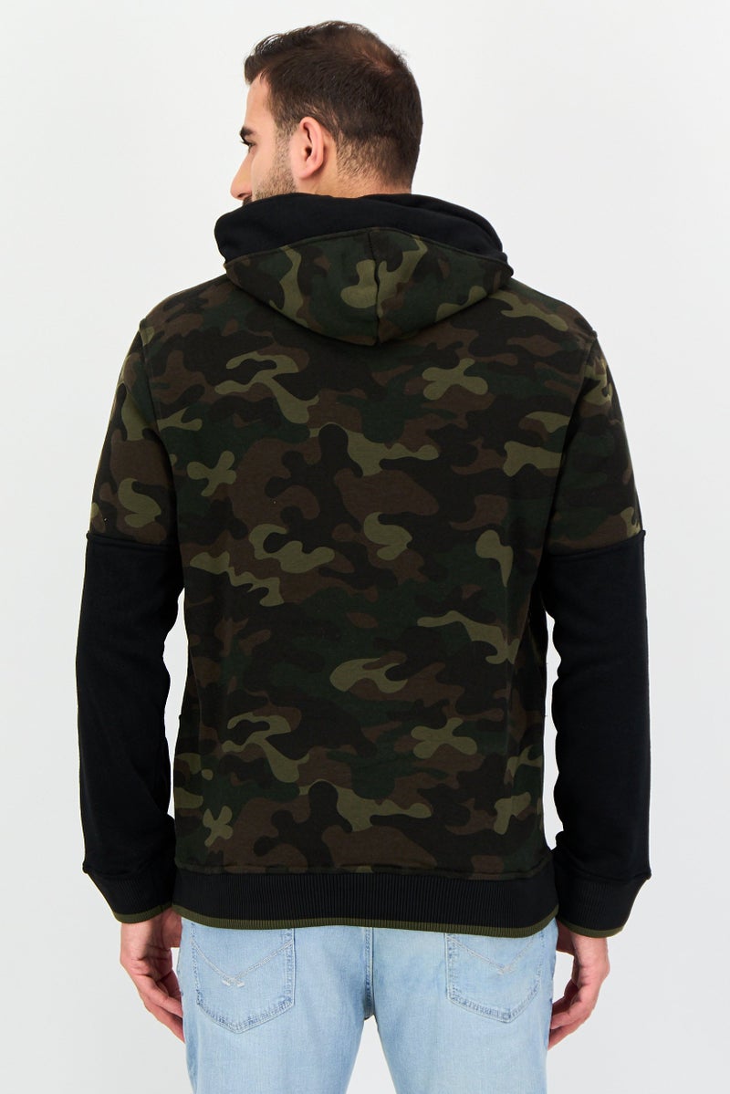 Akademiks Men Camouflage Long Sleeve Hoodie, Multicolor - Image 3