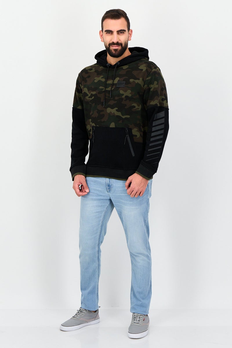 Akademiks Men Camouflage Long Sleeve Hoodie, Multicolor - Image 4
