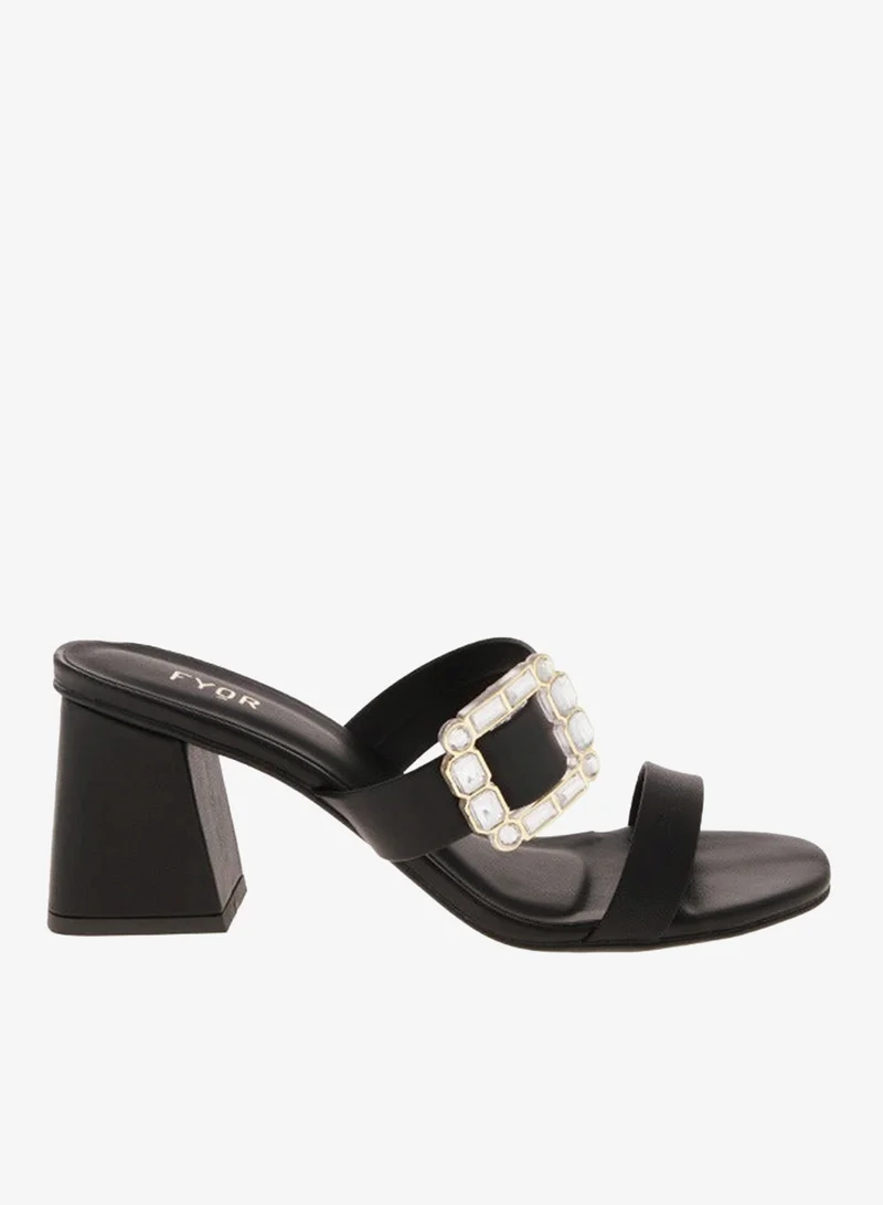 FYOR A Snazzy Buckle Adorned Mule BCM 149