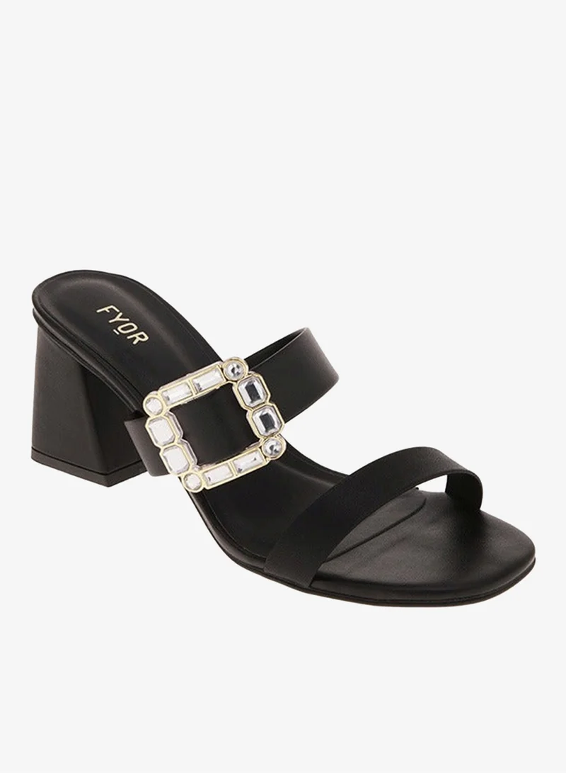 FYOR A Snazzy Buckle Adorned Mule BCM 149