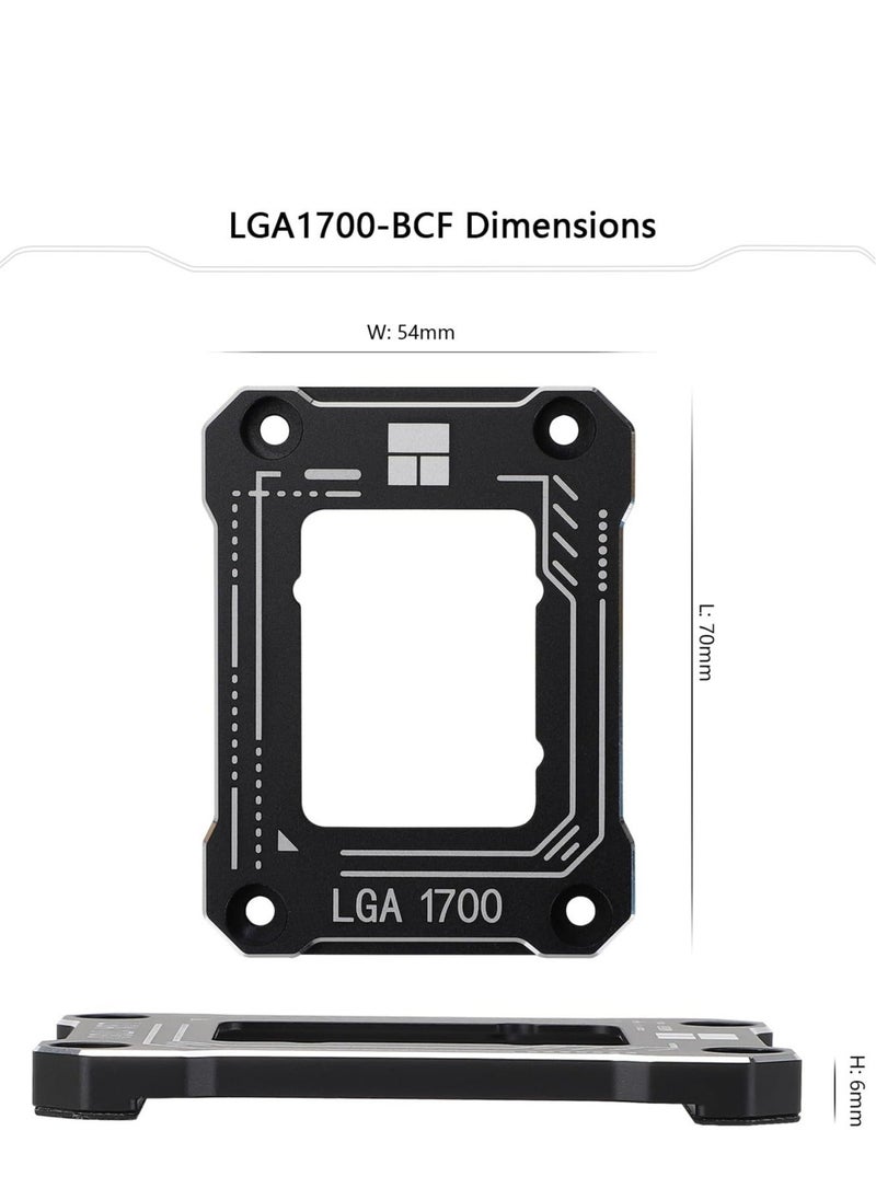 Generic For Intel 12th/13th Gen LGA 1700 Bending Bracket Frame, CPU Snap Replacement Bracket/Aluminum CPU Stress Bending Correction Fixture, Standard for Coolers (Black)  - Image 4