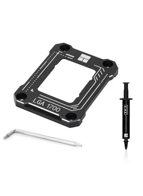 For Intel 12th/13th Gen LGA 1700 Bending Bracket Frame, CPU Snap Replacement Bracket/Aluminum CPU Stress Bending Correction Fixture, Standard for Coolers (Black)