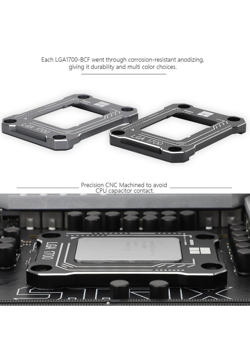 Generic - For Intel 12th/13th Gen LGA 1700 Bending Bracket Frame, CPU Snap Replacement Bracket/Aluminum CPU Stress Bending Correction Fixture, Standard for Coolers (Black) - Image 1