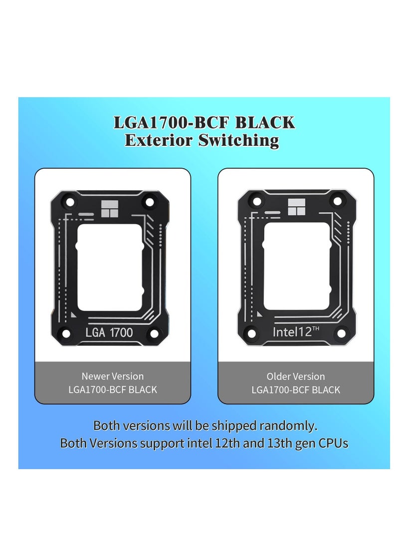 Generic - For Intel 12th/13th Gen LGA 1700 Bending Bracket Frame, CPU Snap Replacement Bracket/Aluminum CPU Stress Bending Correction Fixture, Standard for Coolers (Black) - Image 1
