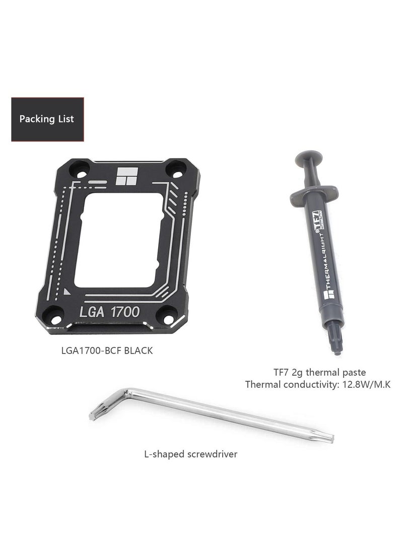 Generic For Intel 12th/13th Gen LGA 1700 Bending Bracket Frame, CPU Snap Replacement Bracket/Aluminum CPU Stress Bending Correction Fixture, Standard for Coolers (Black)  - Image 5