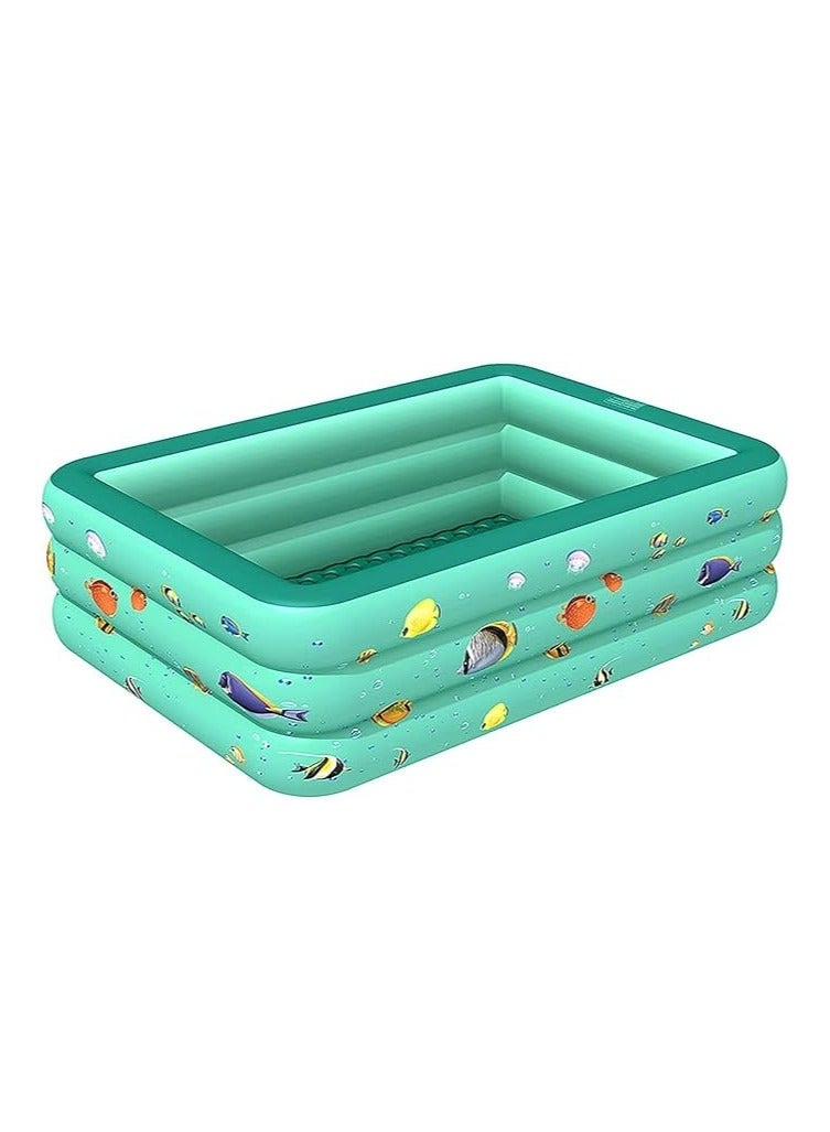 Children's inflatable swimming pool, adult leisure family pool are suitable for outdoor garden summer water party (130*90*50CM)