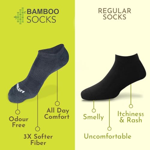 HEELIUM Bamboo Ankle Socks for Men & Women | Ultra-Soft, Odour-Free, Thin & Breathable | 3X Softer than Cotton | Sizes - M (UK 4-8) & L (UK 9-13) - Image 2
