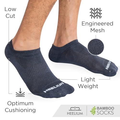 HEELIUM Bamboo Ankle Socks for Men & Women | Ultra-Soft, Odour-Free, Thin & Breathable | 3X Softer than Cotton | Sizes - M (UK 4-8) & L (UK 9-13) - Image 3