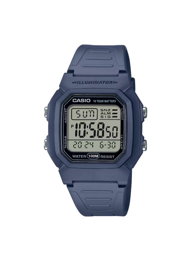 Casio Digital Resin Band W-800H-2AVDF - Image 1