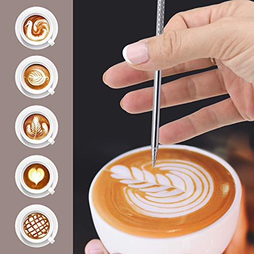iHeartYard Espresso Milk Frothing Pitcher, Stainless Steel 300Z/900ML Coffee Milk Frother Cup with Decorating Art Pen for Espresso Machine, Latte Art - Image 2