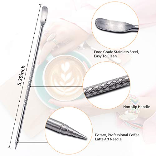 iHeartYard Espresso Milk Frothing Pitcher, Stainless Steel 300Z/900ML Coffee Milk Frother Cup with Decorating Art Pen for Espresso Machine, Latte Art - Image 5