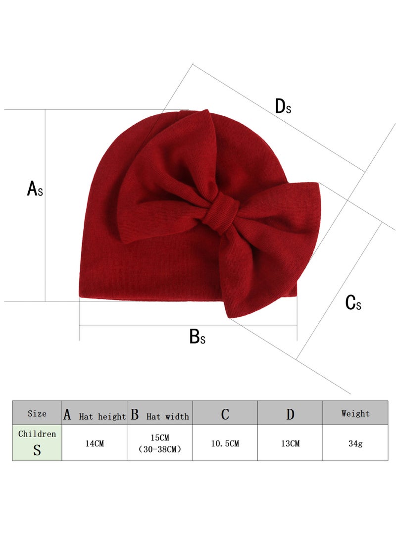 Newborn Bowtie Pullover Hat Light Purple  - Image 4