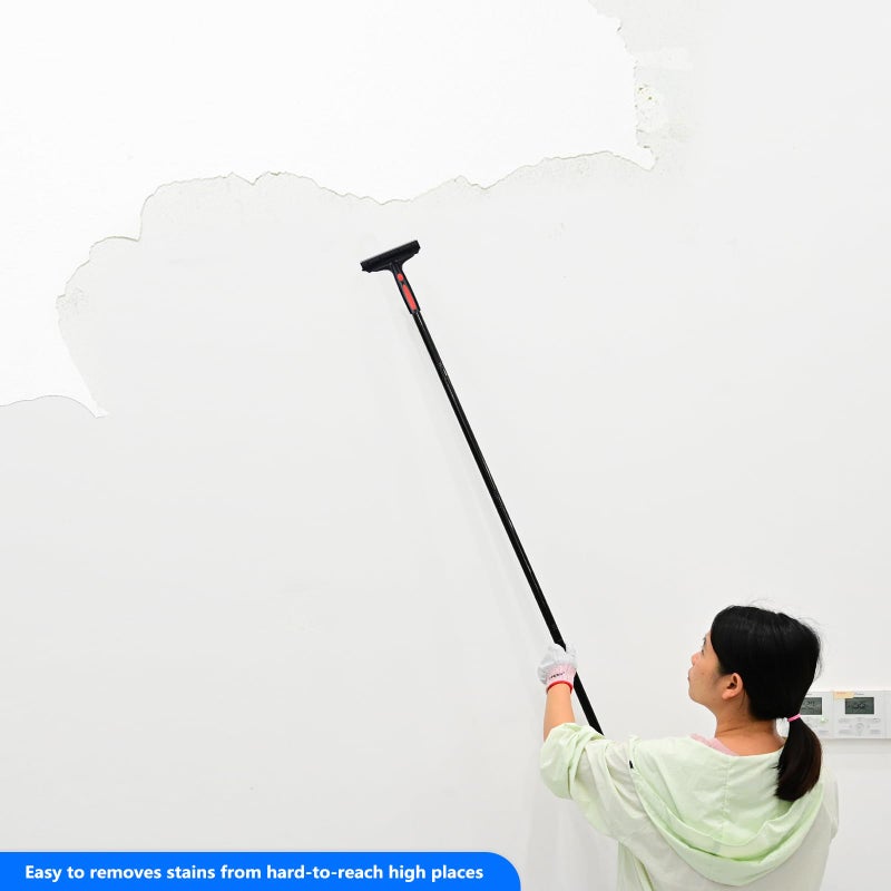EHDIS Extenble Razor Blade Scraper, 16''-58'' Long Handle 6" Wide Blade Scraper Tool with 10 Double-Edge Blades for Cleaning Paint, Caulk, Adhesive,Painting, Tile, Floors, Ice Scraper (068-pro) - Image 4