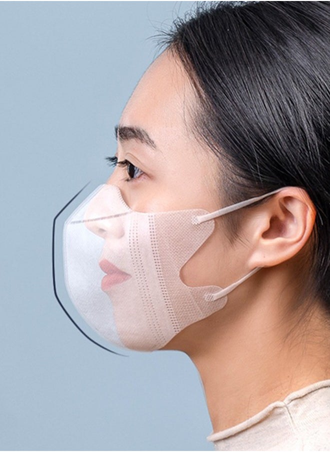 Lemon 20 Pcs White Disposable Face Masks, 3 Layers Masks Individually Wrapped, with Elastic Ear Loop, Breathable and Comfortable Adult Masks - for Office, Outdoor, Daily Use  - Image 2