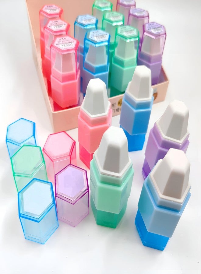 waremew Pencil Sharpener & Eraser,4 Pack Colorful Manual Pencil Sharpener with Eraser,Fun Stationery Back to School Supplies,Classroom Rewards,Birthday Party Favors - Image 4