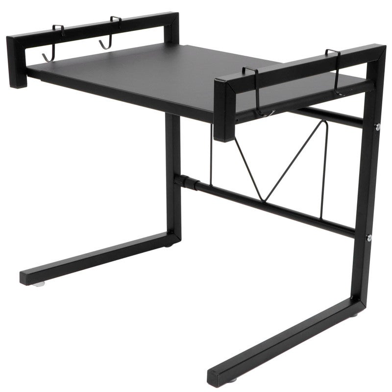 Microwave Oven Rack Adjustable Expandable Telescopic Shelf - Carbon Steel 25 kg Capacity - Kitchen Countertop Organizer for Home Kitchen - Image 5