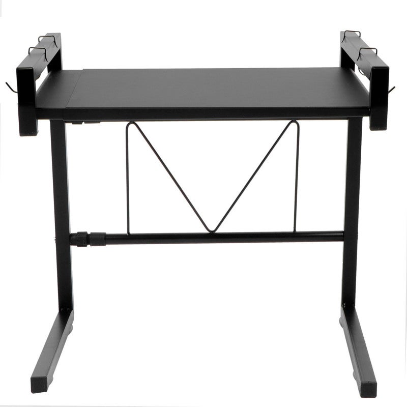 Microwave Oven Rack Adjustable Expandable Telescopic Shelf - Carbon Steel 25 kg Capacity - Kitchen Countertop Organizer for Home Kitchen - Image 3