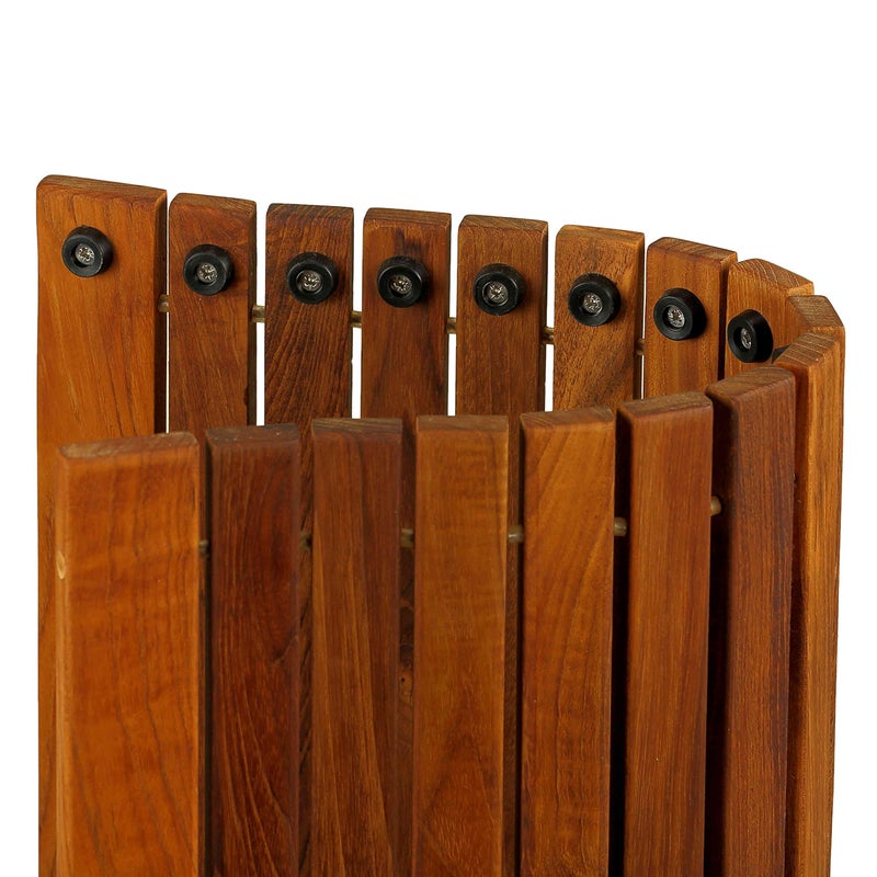 Bare Decor Lykos String Spa Shower Mat in Solid Teak Wood Oiled Finish, Large - Image 2