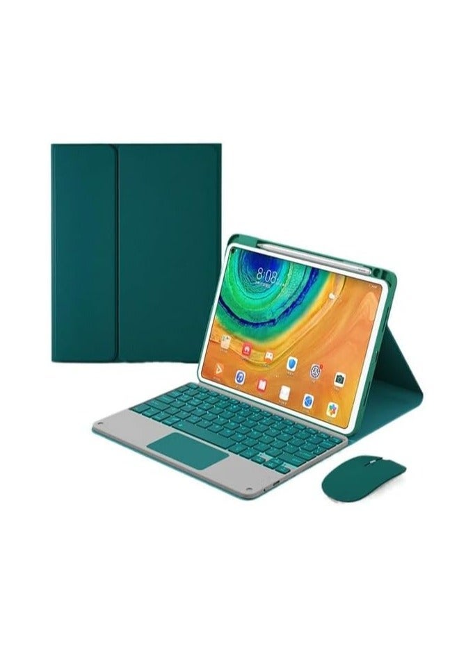 general Backlit Keyboard Case Compatible with Huawei MatePad Pro 12.2 Inch 2024, with Detachable Wireless Bluetooth Touch Keyboard, Mouse and Protective Case with Pen Holder - Image 1