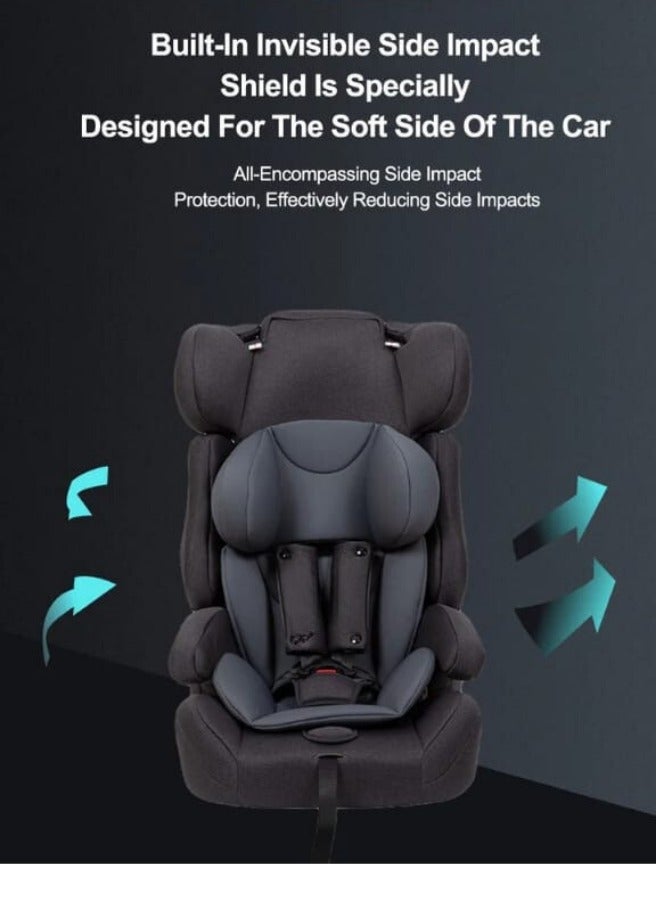 SMART HOME Portable car seat and chair for children, padded with soft material, with a three-point harness, comfortable design, with a holder, and washable - Image 2
