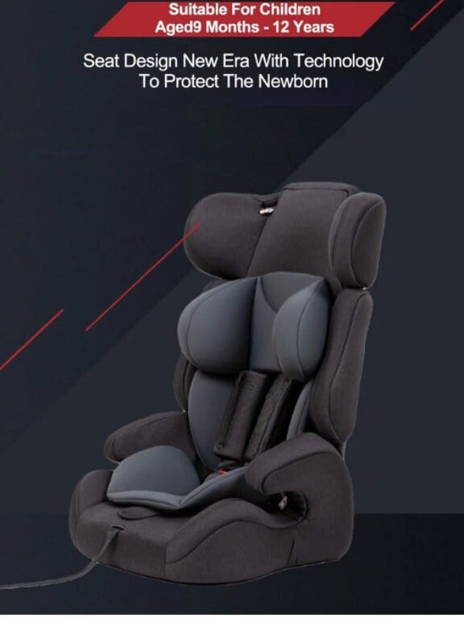SMART HOME Portable car seat and chair for children, padded with soft material, with a three-point harness, comfortable design, with a holder, and washable - Image 4