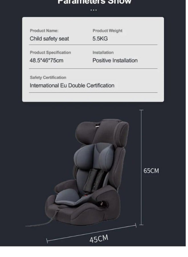 SMART HOME Portable car seat and chair for children, padded with soft material, with a three-point harness, comfortable design, with a holder, and washable - Image 5