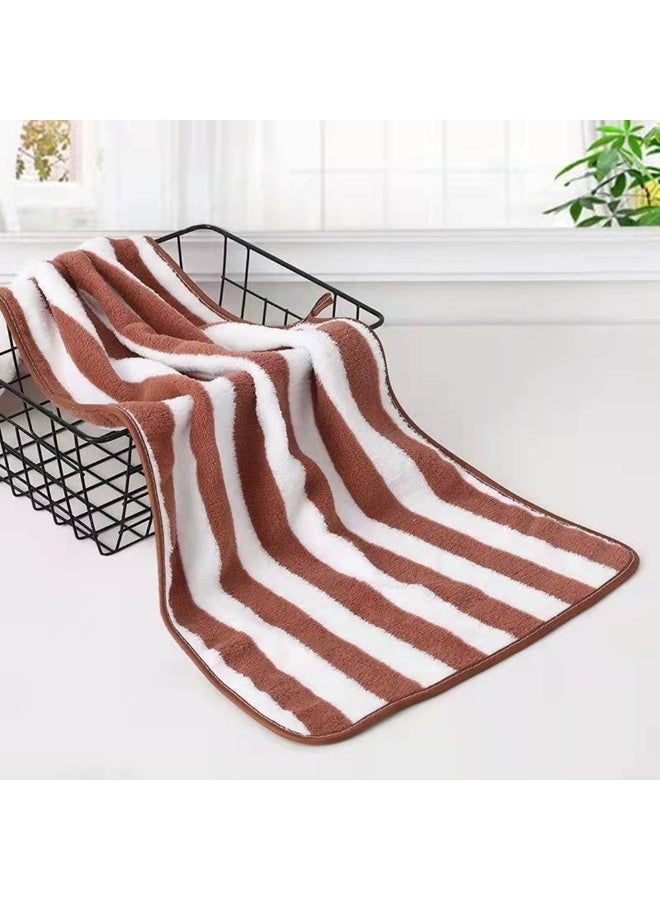 Highly absorbent, quick-drying, eco-friendly woven microfiber towel with a striped design - Image 3