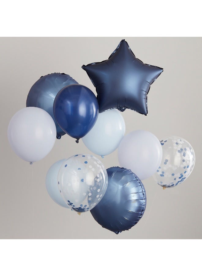 Ginger Ray Blue, Navy & Confetti Balloon Bundle - Image 3