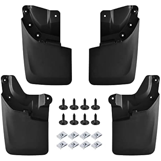 SPEEDWOW Mud Flaps Splash Guards Fit For 20162022 Toyota Tacoma With Fender Flares Except Sr ModelsFront And Rear Mudflaps Splash Guards 4PieceSet No Drilling Required - Image 1