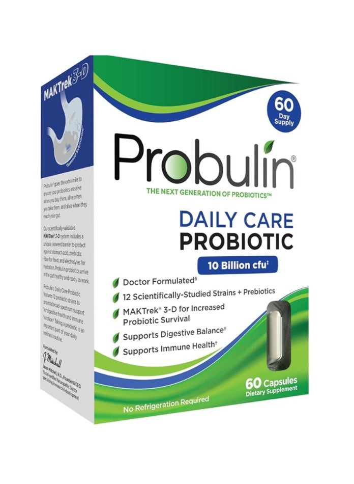 Probulin, Daily Care Probiotic, 10 B, 60 Capsules
