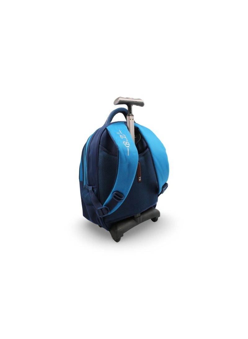 BZ Astronaut Trolley Bag 15 Inches – Turquoise & Navy - Image 2
