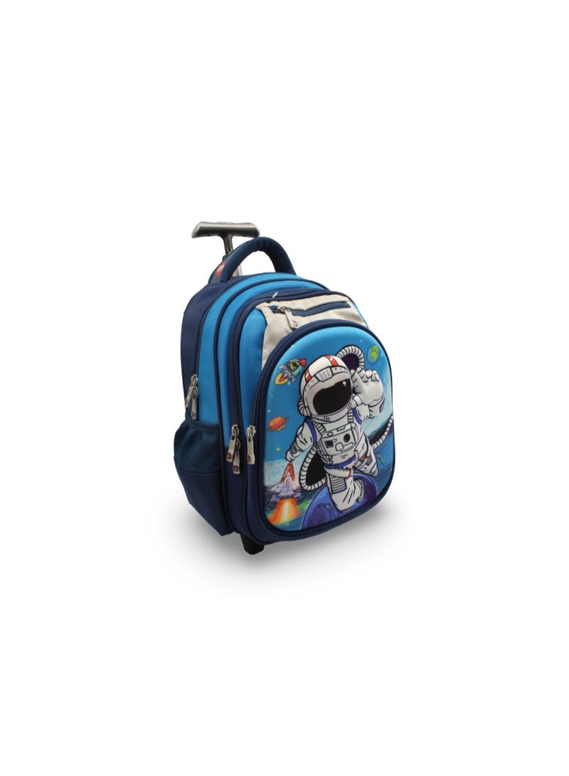 BZ Astronaut Trolley Bag 15 Inches – Turquoise & Navy - Image 1