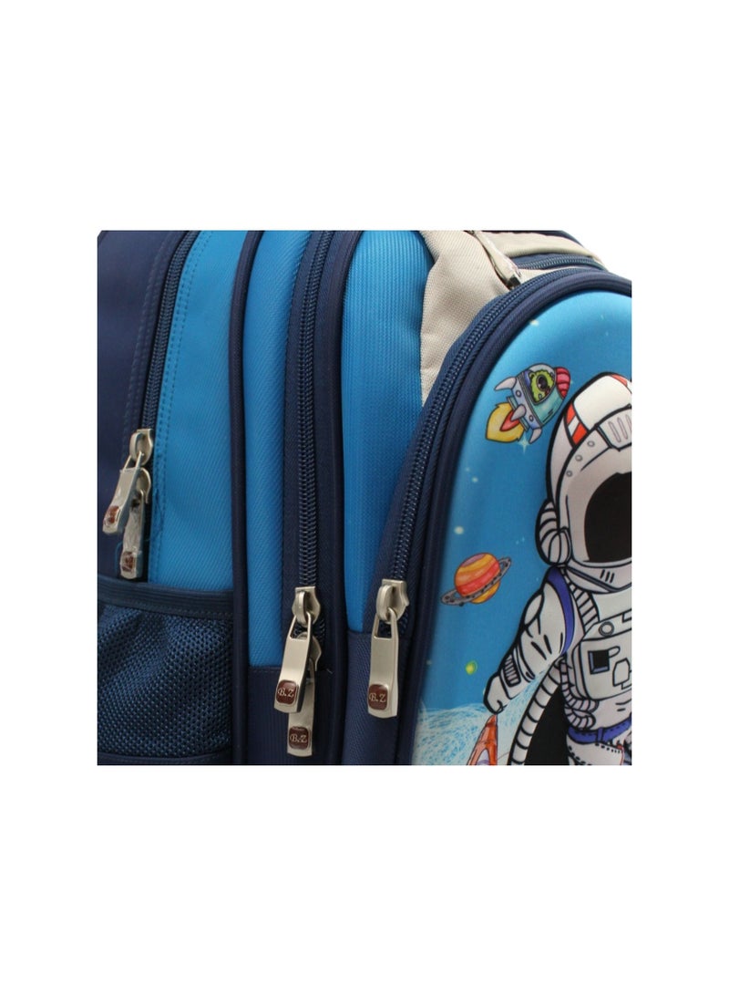 BZ Astronaut Trolley Bag 15 Inches – Turquoise & Navy - Image 3