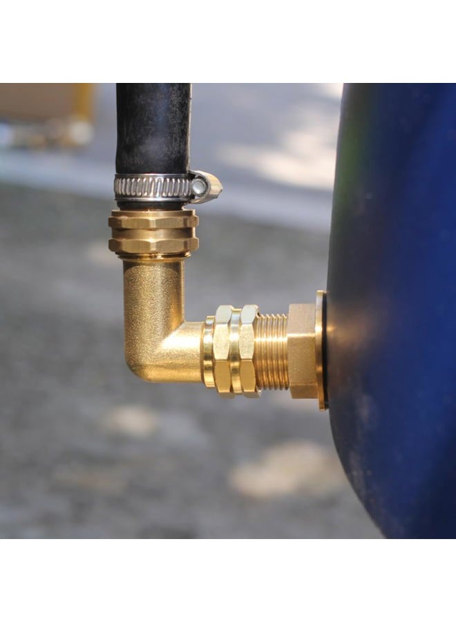 YELUN Garden Hose Elbow Connector 90 Degree Solid Brass Pipe Fittings Hose Elbow -Eliminates Stress and Strain On RV Water Intake Hose Adapter 3/4" FHT x 3/4" MHT (90 Degree Hose Elbow) - Image 5
