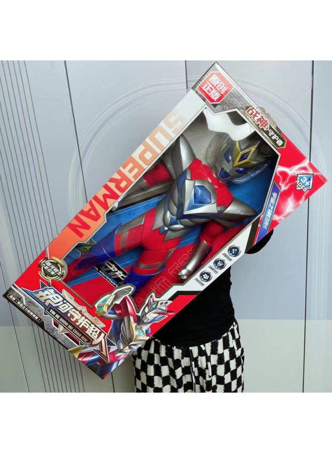 Boy's Gift Box Galaxy Guardian Superman Acousto-optic Robot Model Children's Toy Enrollment Stall Gift Wholesale-Color:181-32a Second Generation Super Superman - Image 3