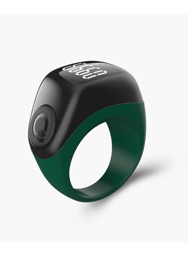 iQIBLA Advanced Flex Smart Tasbeeh Ring  22 MM Green Black 