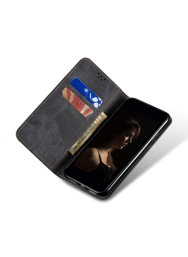 اس-توب جراب لهاتف OnePlus 13 من الجلد بتصميم كاجوال وملمس جينز قابل للطي أفقيًا - Image 4