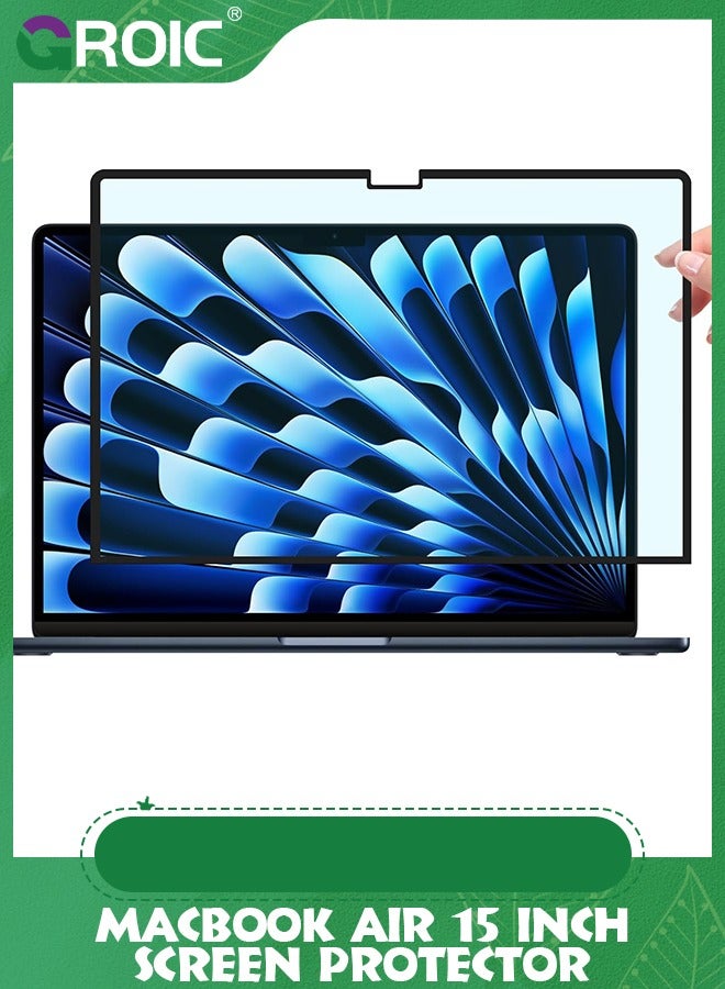 GROIC Macbook Air 15 inch Screen Protector Anti-Glare Anti-Blue Light Filter,Blue Light Blocking Screen Designed for 2023 MacBook Air Laptop with M2 chip 15.3" A2941,Bubble Free Eye Protection - Image 1